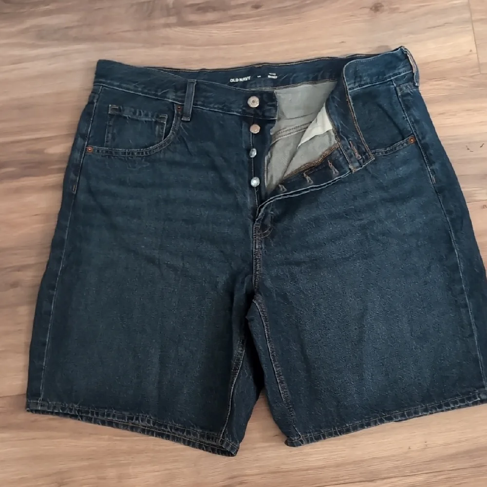 Classic Dark Blue Denim Women's Baggy Shorts